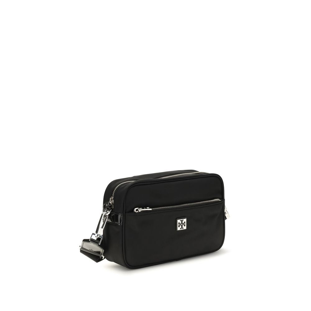 Tory Burch Schwarze Schultertasche aus Polyamid