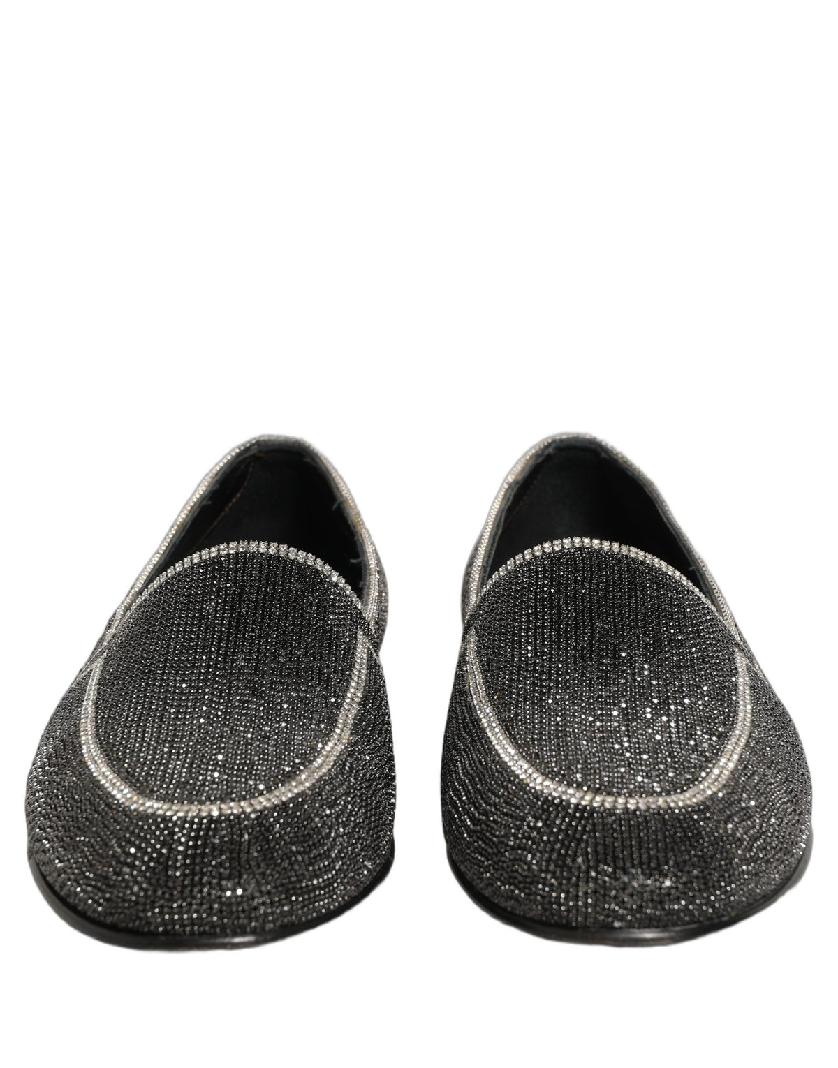 Dolce & Gabbana Schwarze Loafer mit Kristallverzierung für Herren