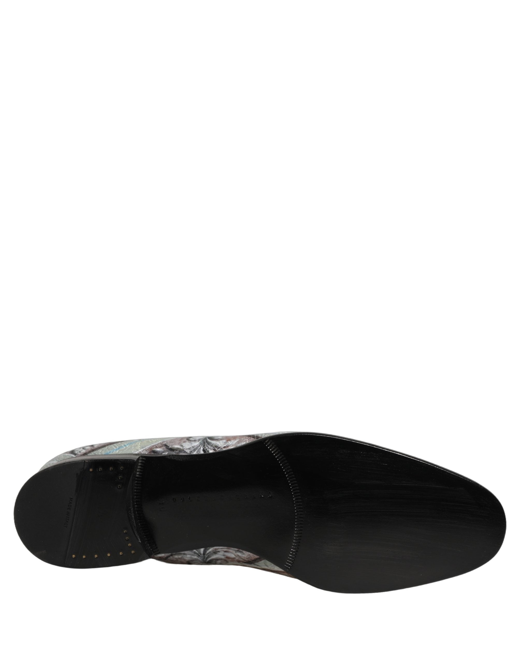 Dolce & Gabbana Multicolor Velvet Baroque Loafer-Pumps