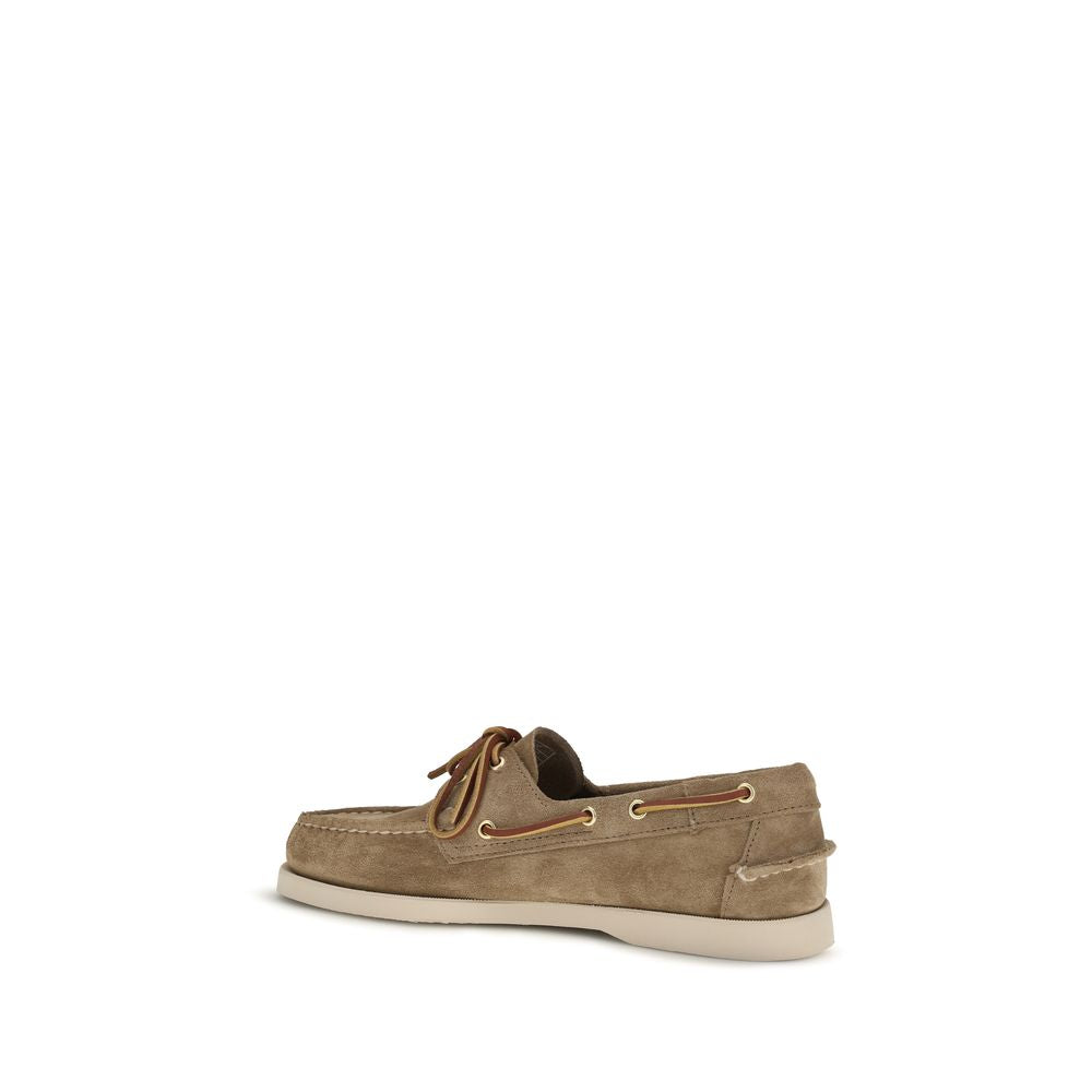 Sebago Beige Kalbsleder Bos Taurus Slipper-Loafer
