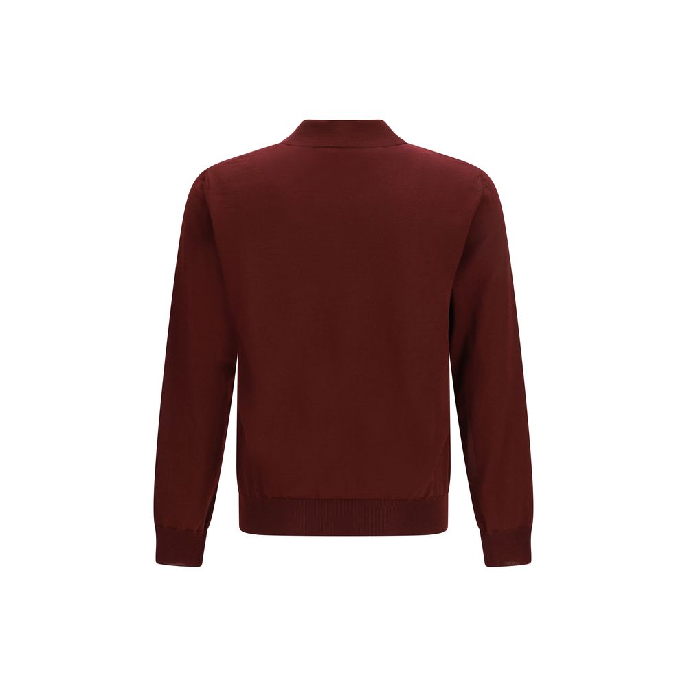 Valentino Garavani Bordeaux Woll-Polohemd Oves Aries