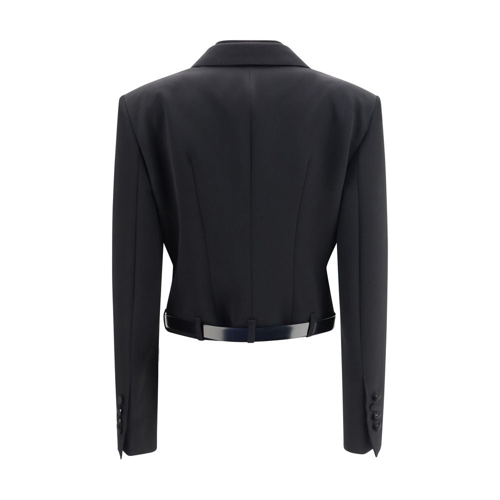 Dolce & Gabbana Schwarze Oversize-Jacke aus Wolle Oves Aries