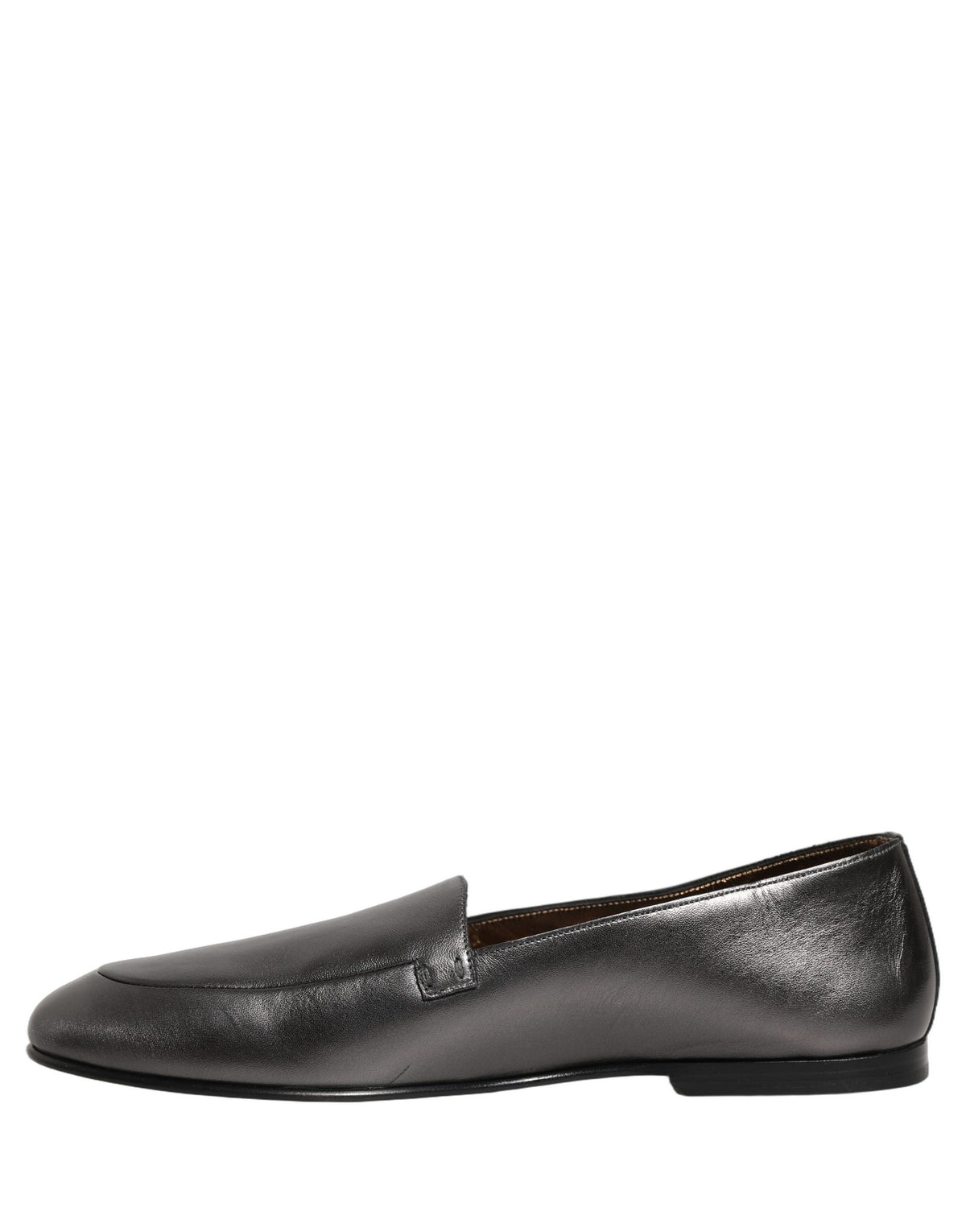Dolce & Gabbana Silberne DG Logo Loafer aus Leder