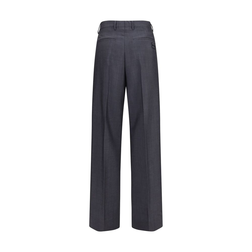 Miu Miu Graue Hose aus Wolle Ovis Aries