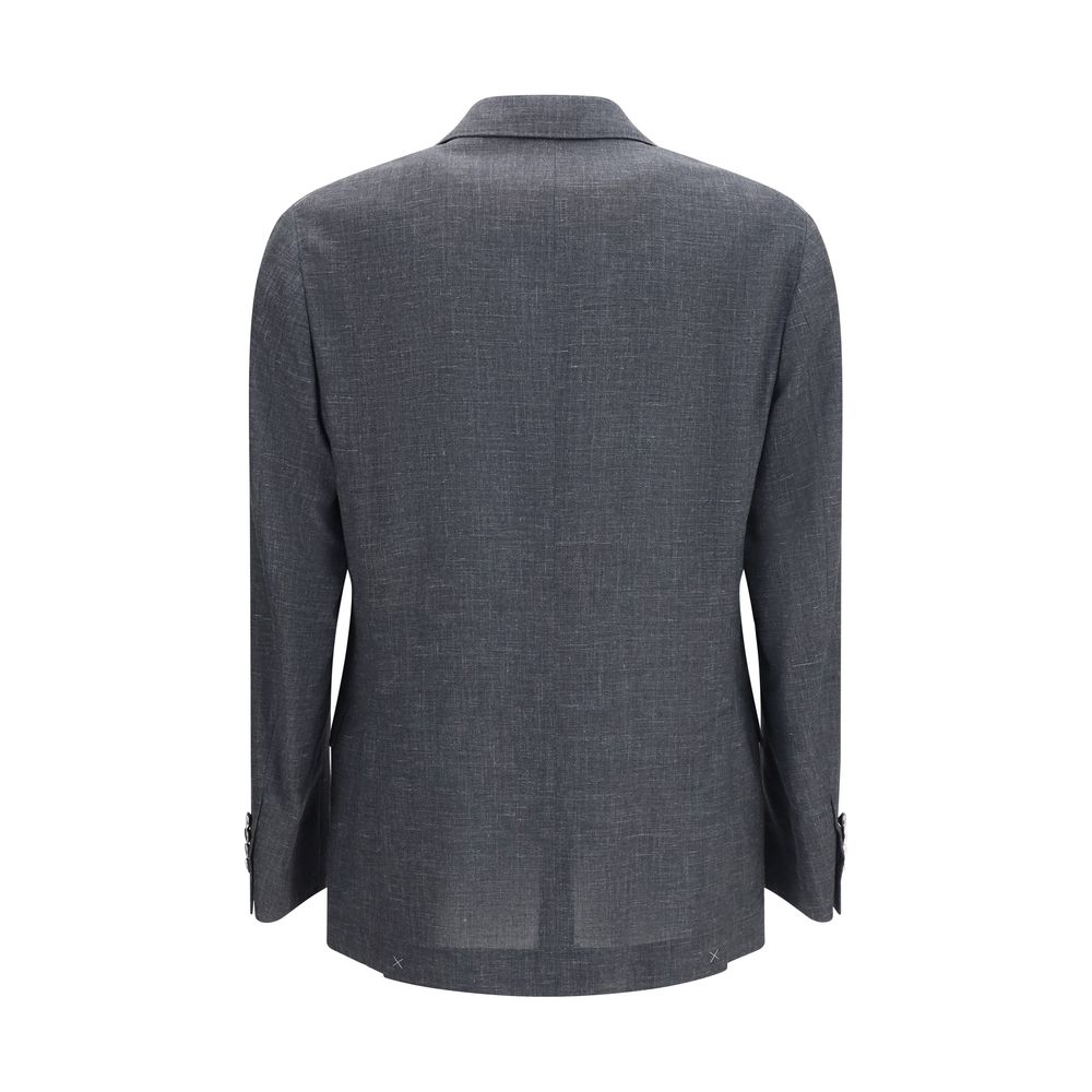 Brunello Cucinelli Grauer Woll-Oves Aries Blazer