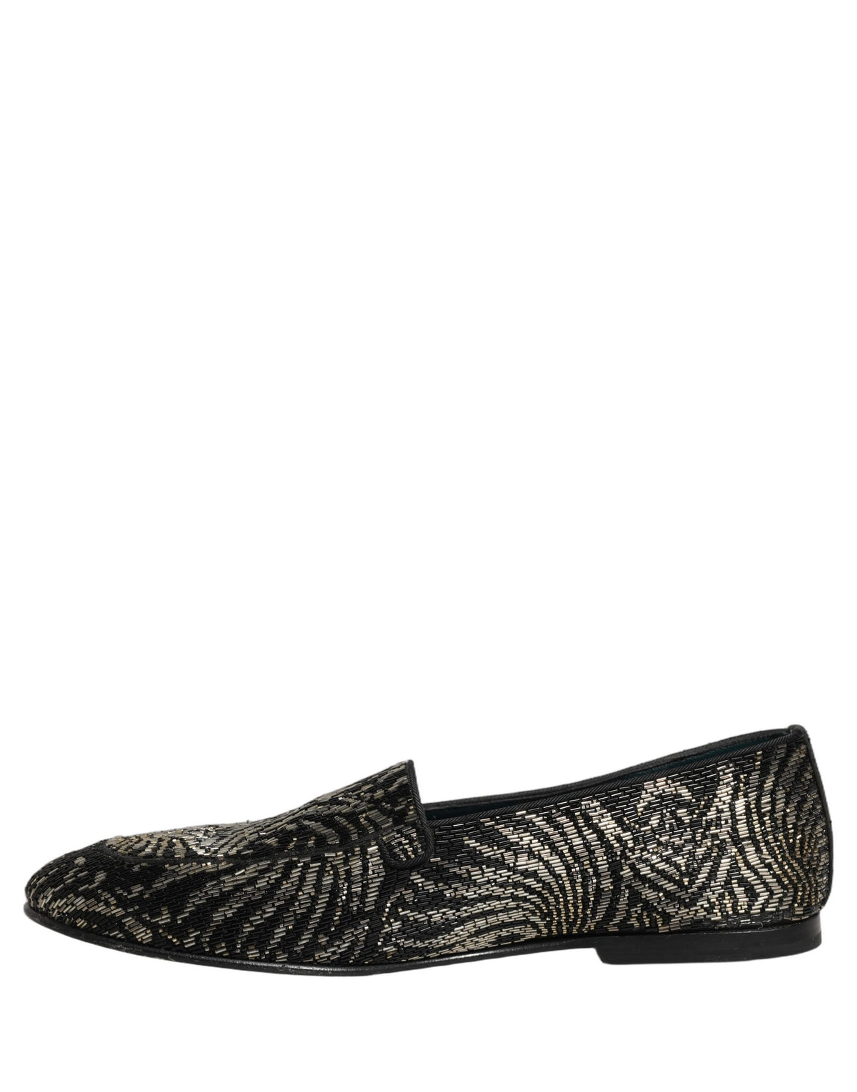 Dolce & Gabbana Schwarze Loafer mit silbernen Verzierungen