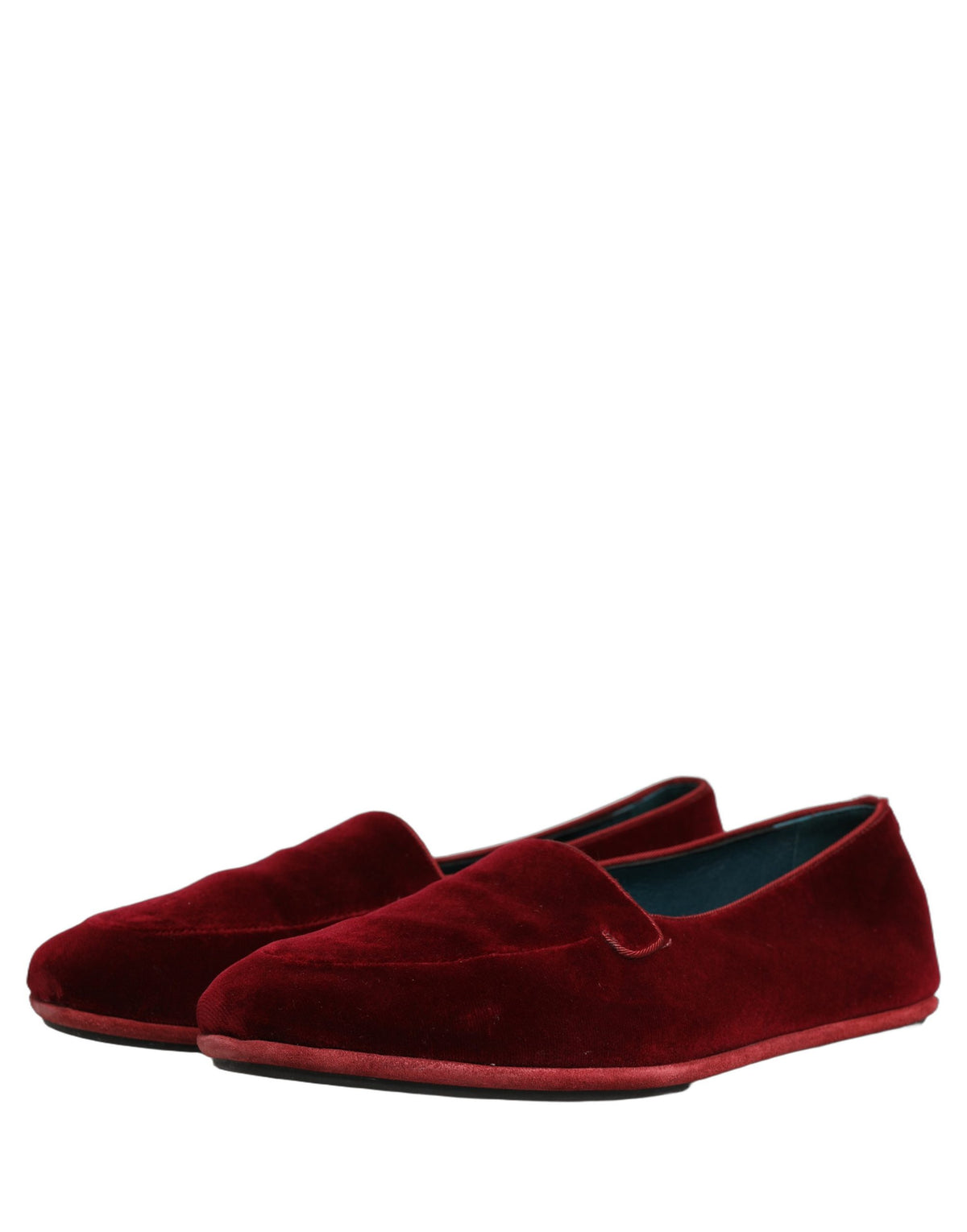 Dolce & Gabbana Burgundfarbene Samt-Slipper für Herren