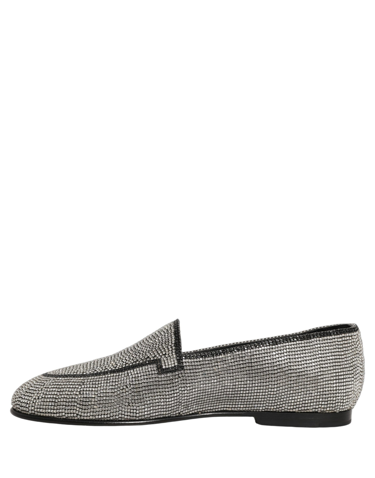 Dolce & Gabbana Herren-Loafer mit silbernen Kristall-Verzierungen