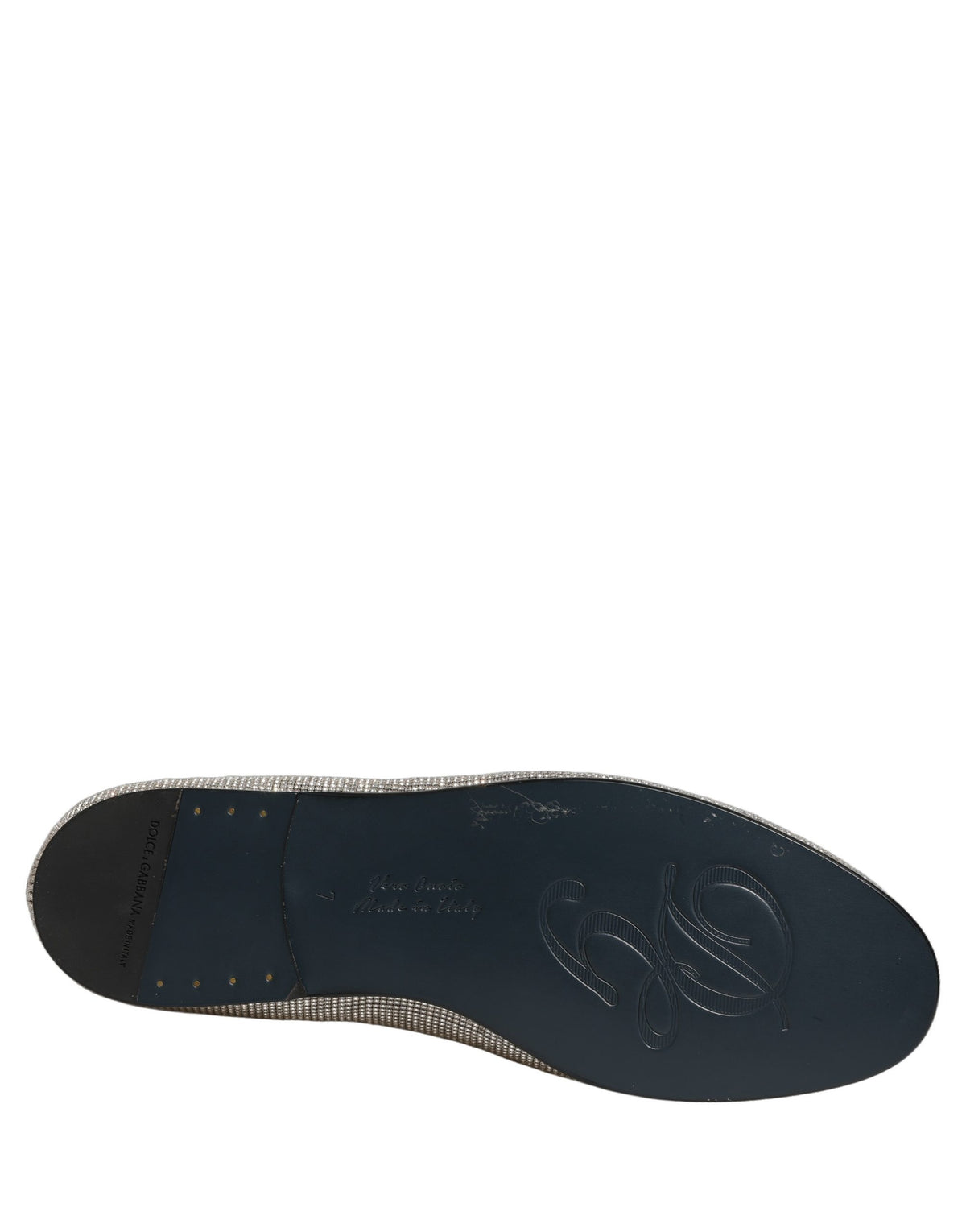 Dolce & Gabbana Herren-Loafer mit silbernen Kristall-Verzierungen