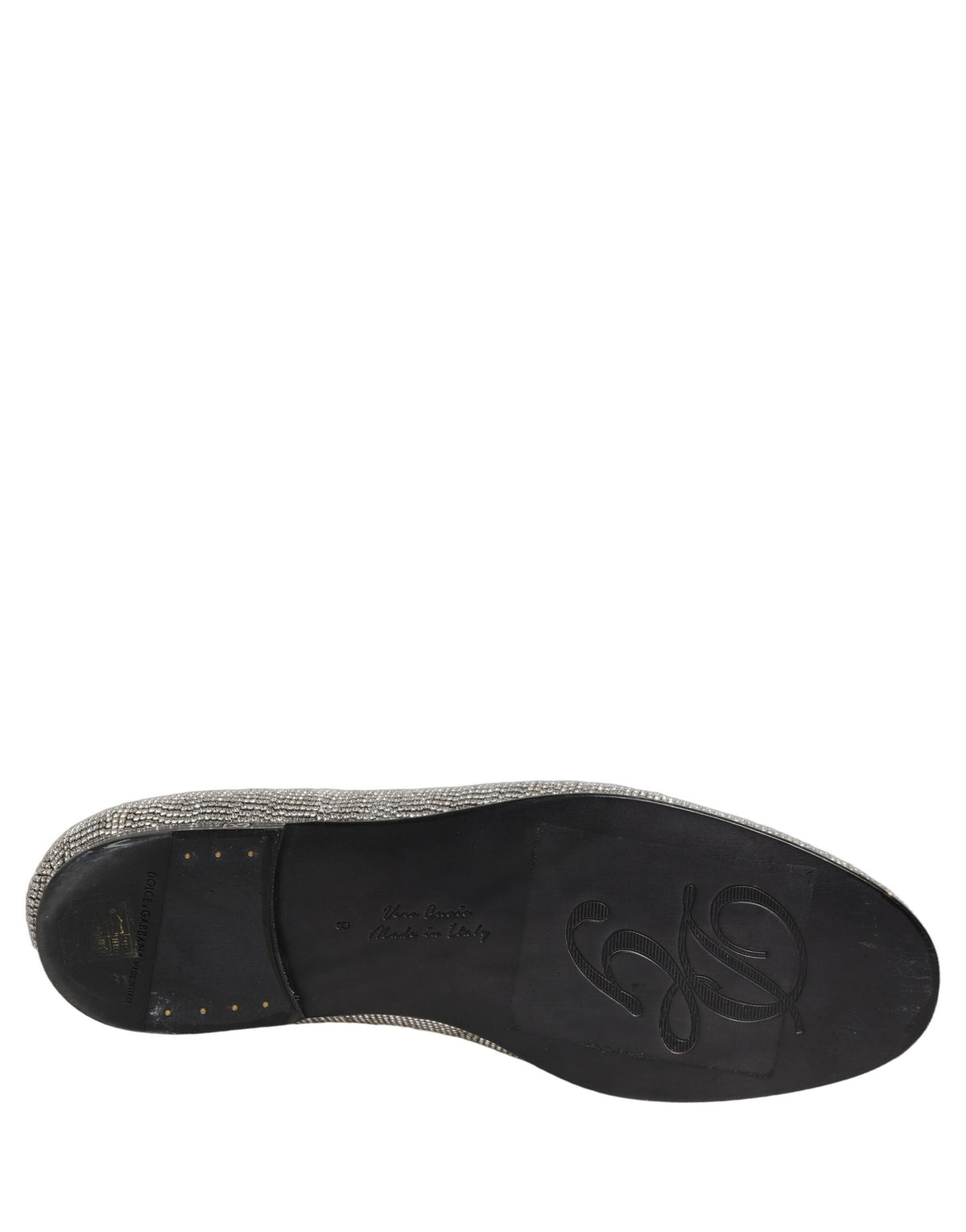 Dolce & Gabbana Herren-Loafer mit silbernen Kristall-Verzierungen