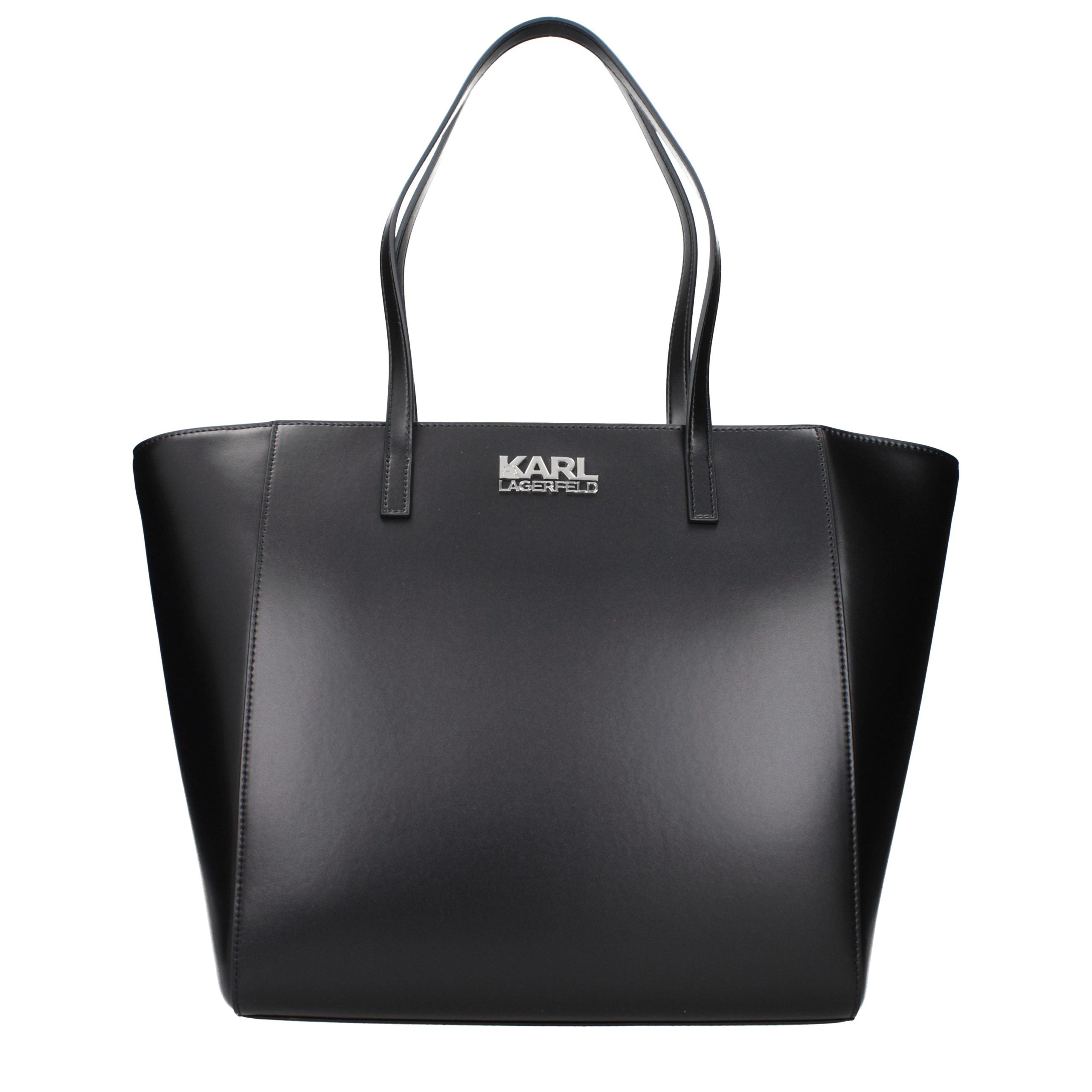 Karl Lagerfeld Schwarze Schultertasche aus Polyethylen