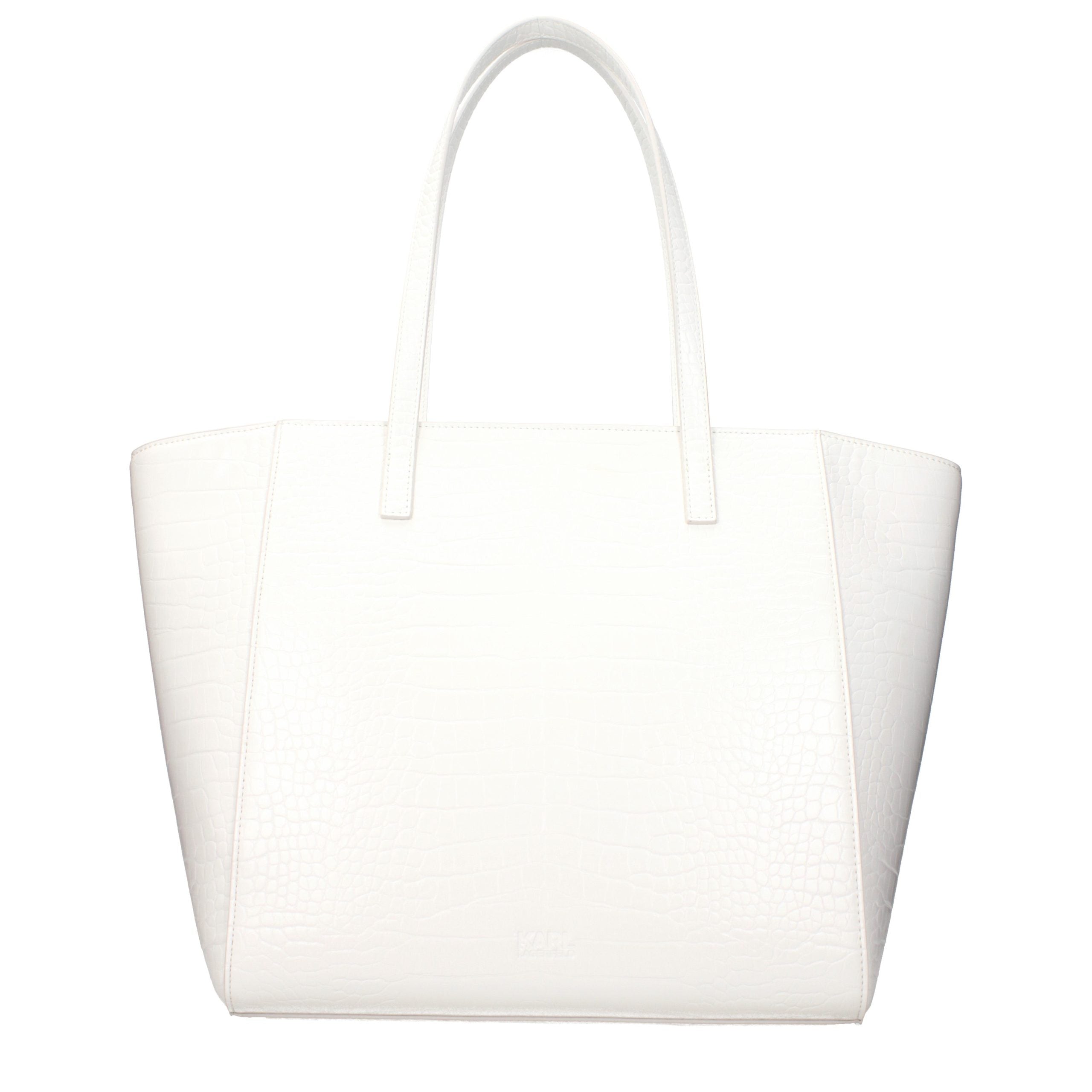 Karl Lagerfeld Weiße Schultertasche aus Polyethylen