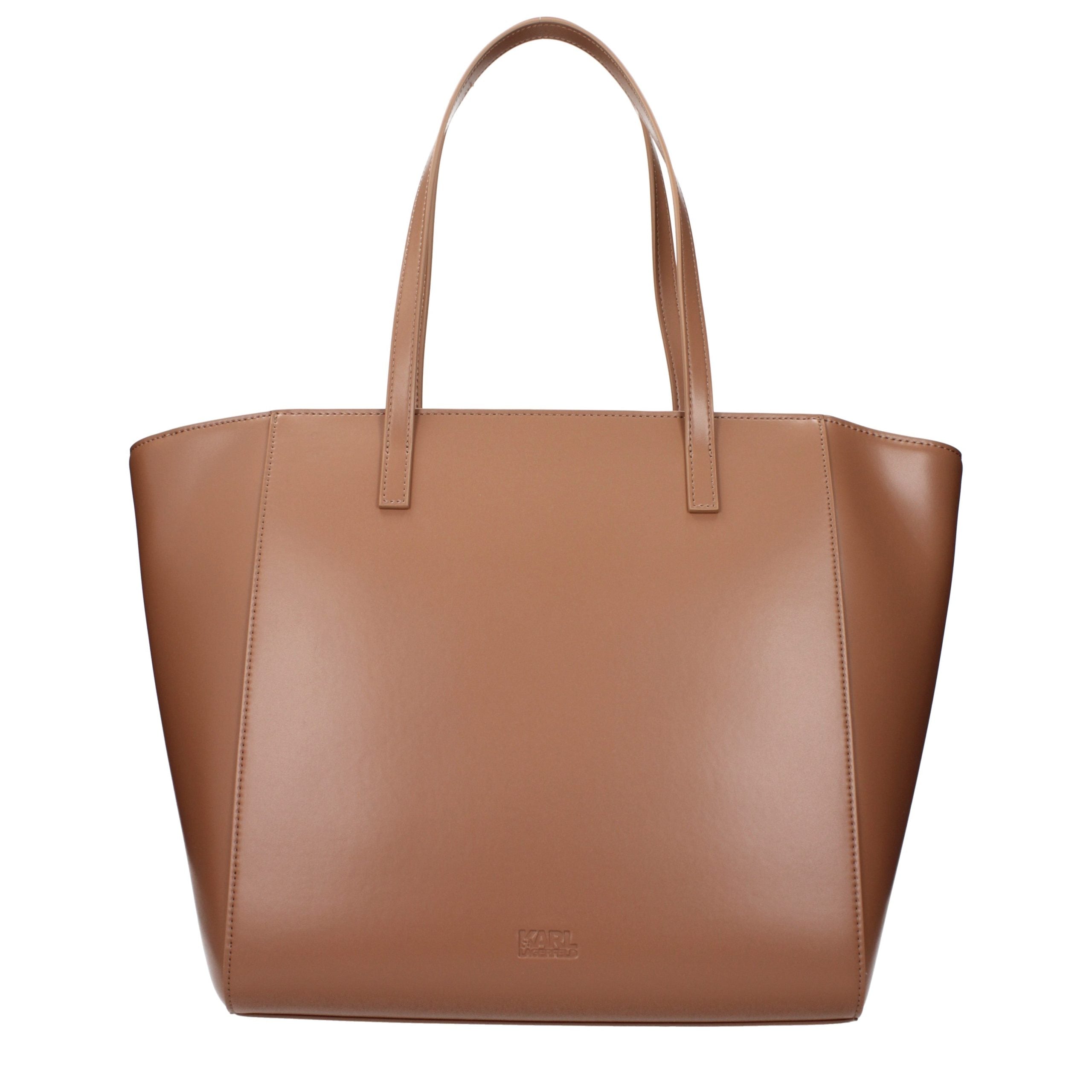 Karl Lagerfeld Schultertasche aus braunem Polyethylen
