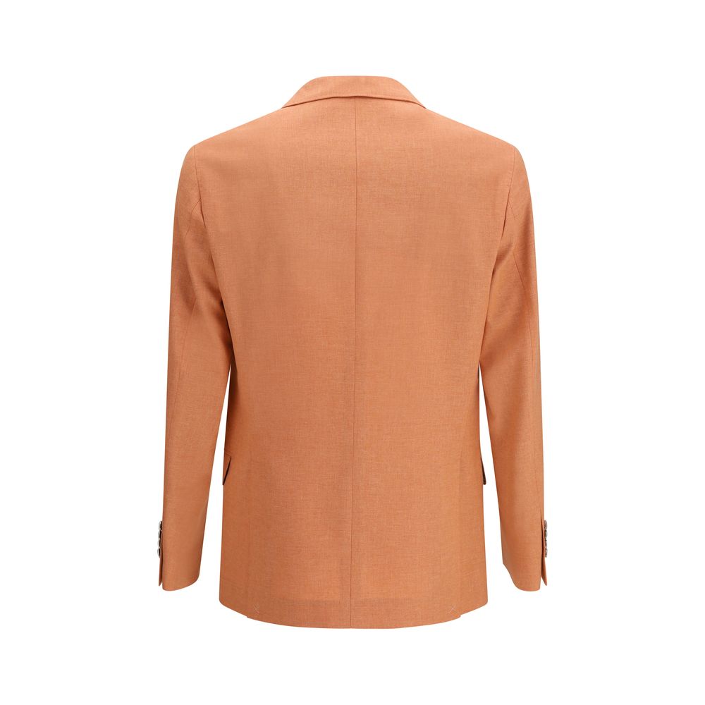 Brunello Cucinelli Orange Woll Oves Aries Sakko
