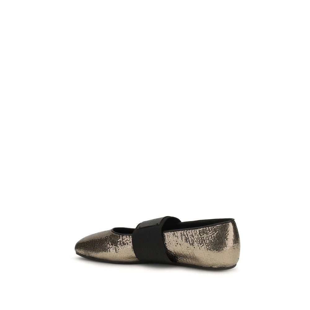 Givenchy Ballerinas aus goldenem Kalbsleder Bos Taurus
