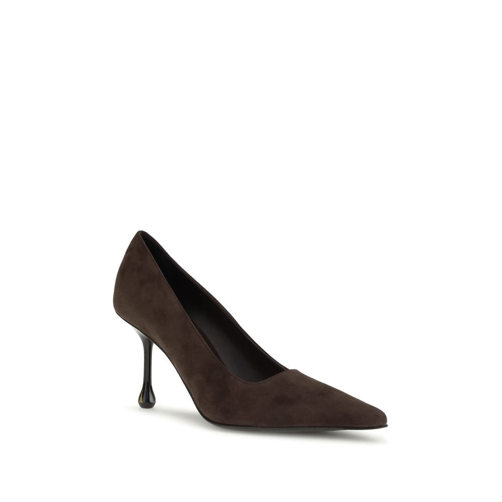 Jimmy Choo Braune Ziegenleder-Pumps mit hohem Absatz