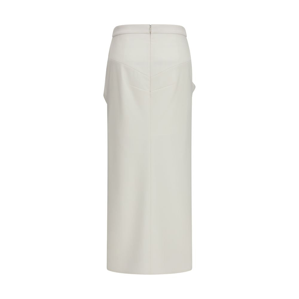 Givenchy Langer Rock aus weißer Wolle Ovis Aries