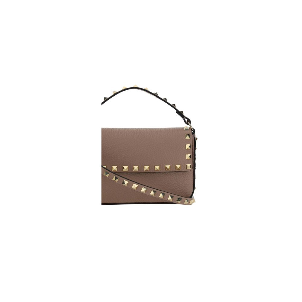 Valentino Garavani Beige Kalbsleder Bos Taurus Schultertasche