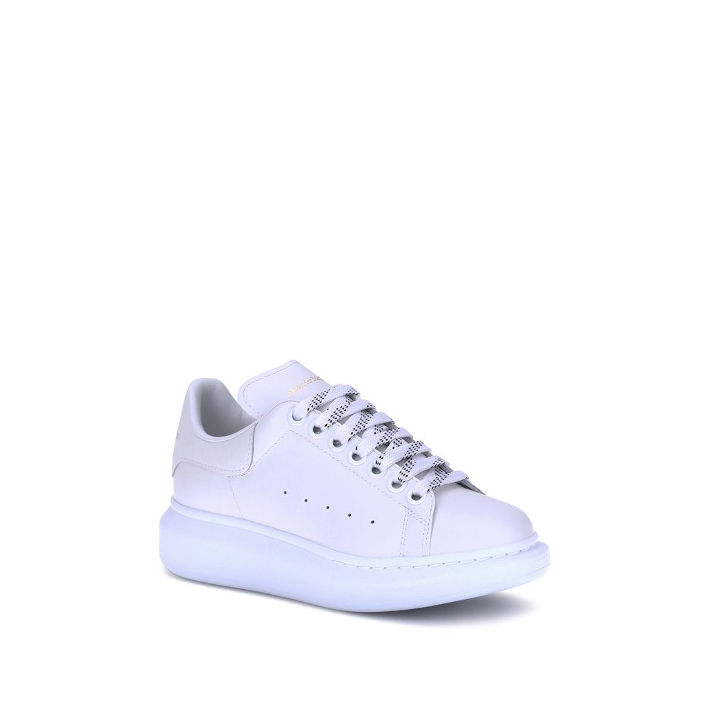 Alexander McQueen Weiße Bos Taurus Kalbsleder Plateau-Sneaker