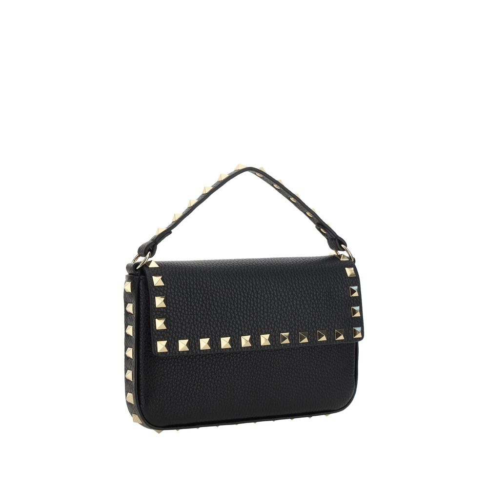Valentino Garavani Schwarze Bos Taurus Kalbsleder Schultertasche