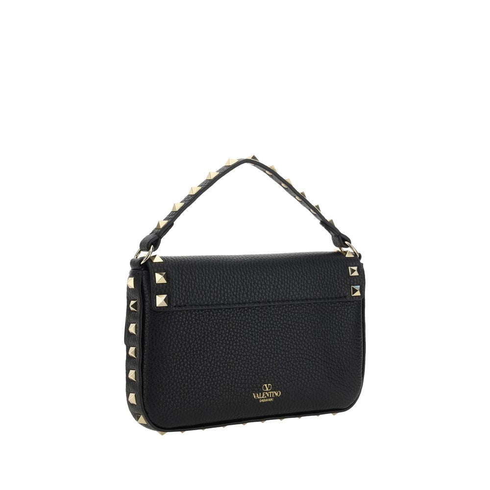 Valentino Garavani Schwarze Bos Taurus Kalbsleder Schultertasche