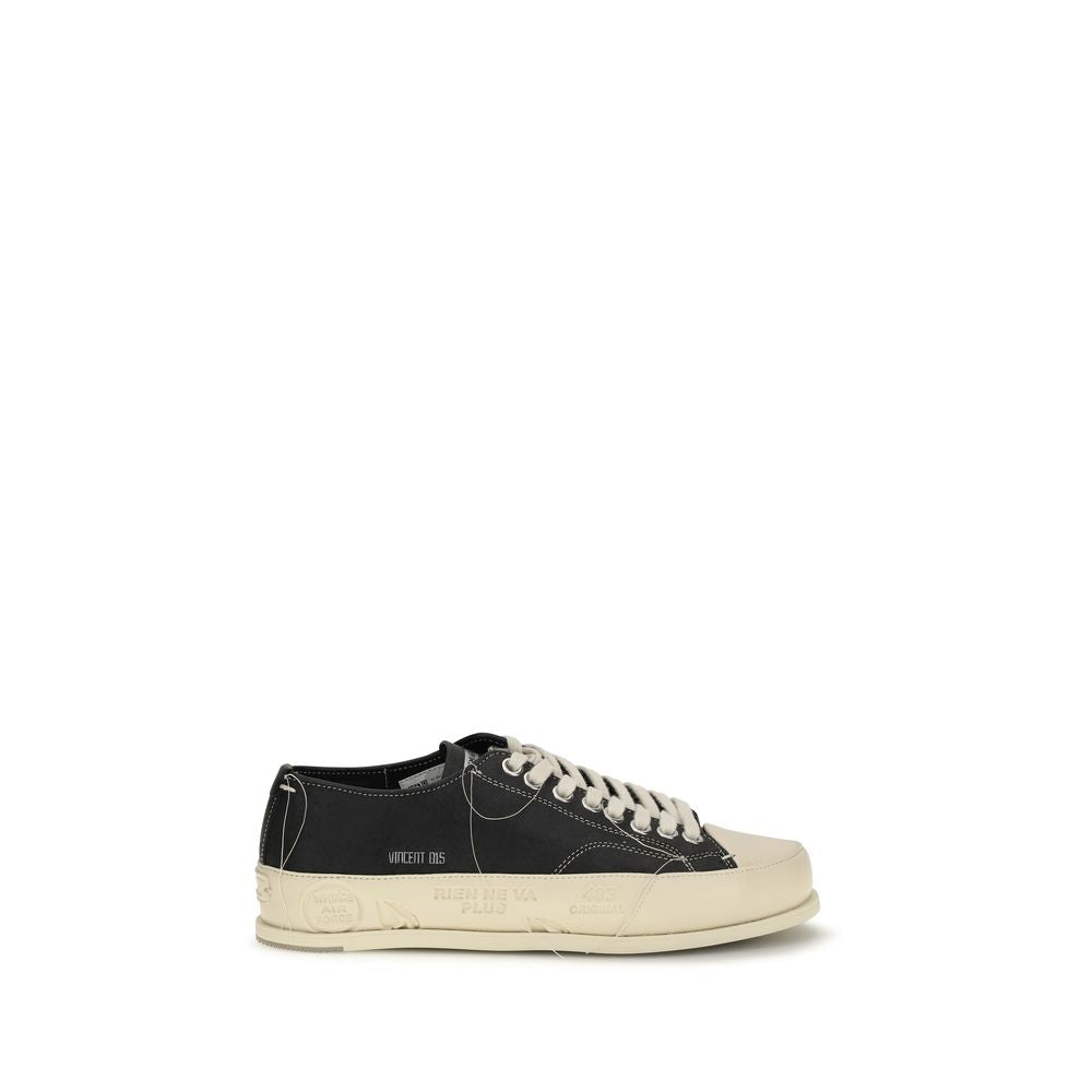 Premiata Schwarze Bos Taurus Kalbsleder Low-Top-Sneaker