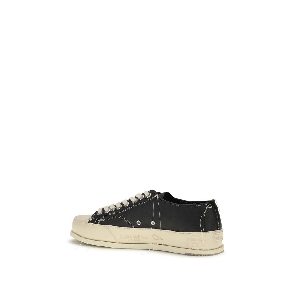 Premiata Schwarze Bos Taurus Kalbsleder Low-Top-Sneaker