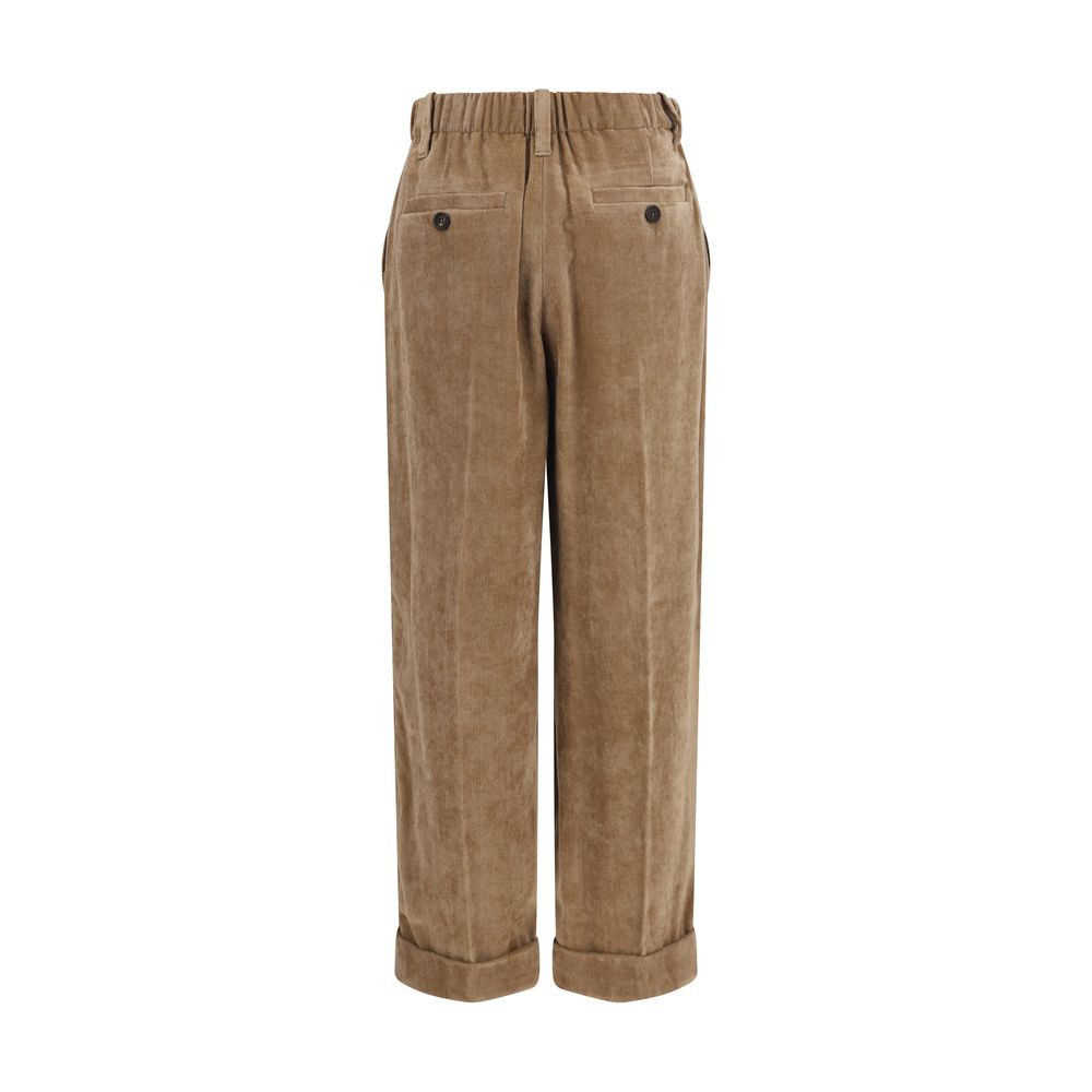 Brunello Cucinelli Braune Viskose-Freizeithose