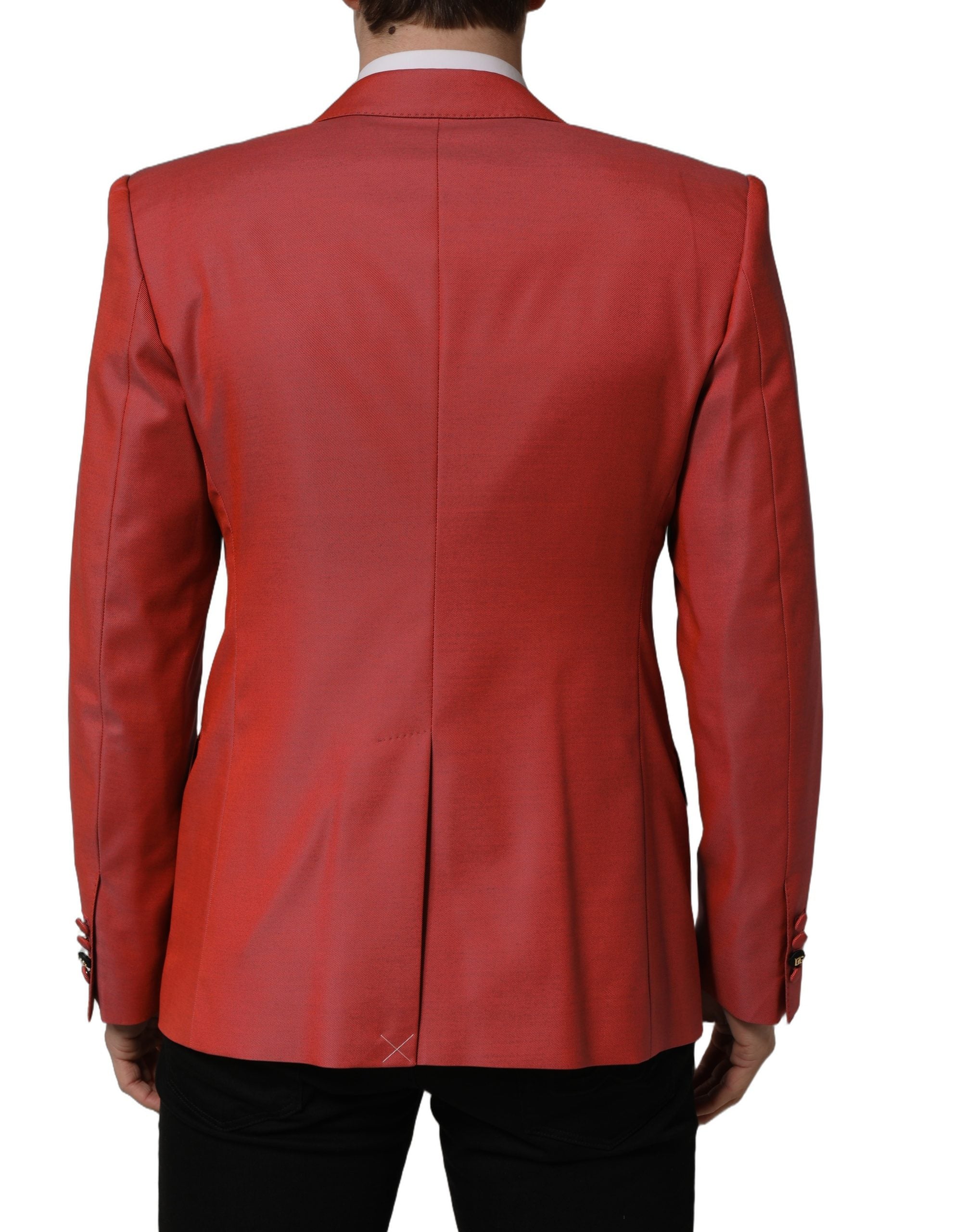 Dolce & Gabbana Roter Herren-Sakko aus Wolle mit Einreiher