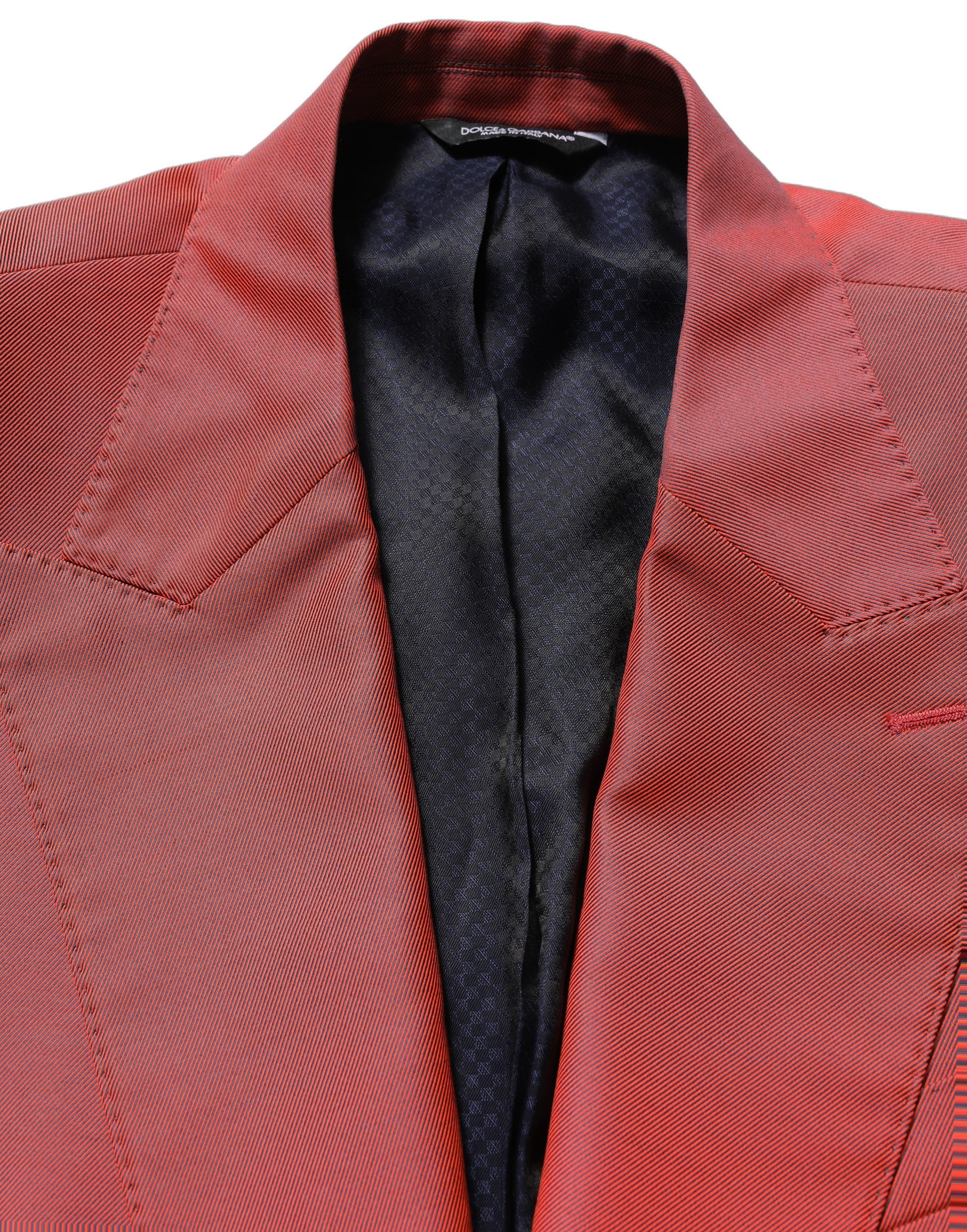 Dolce & Gabbana Roter Herren-Sakko aus Wolle mit Einreiher