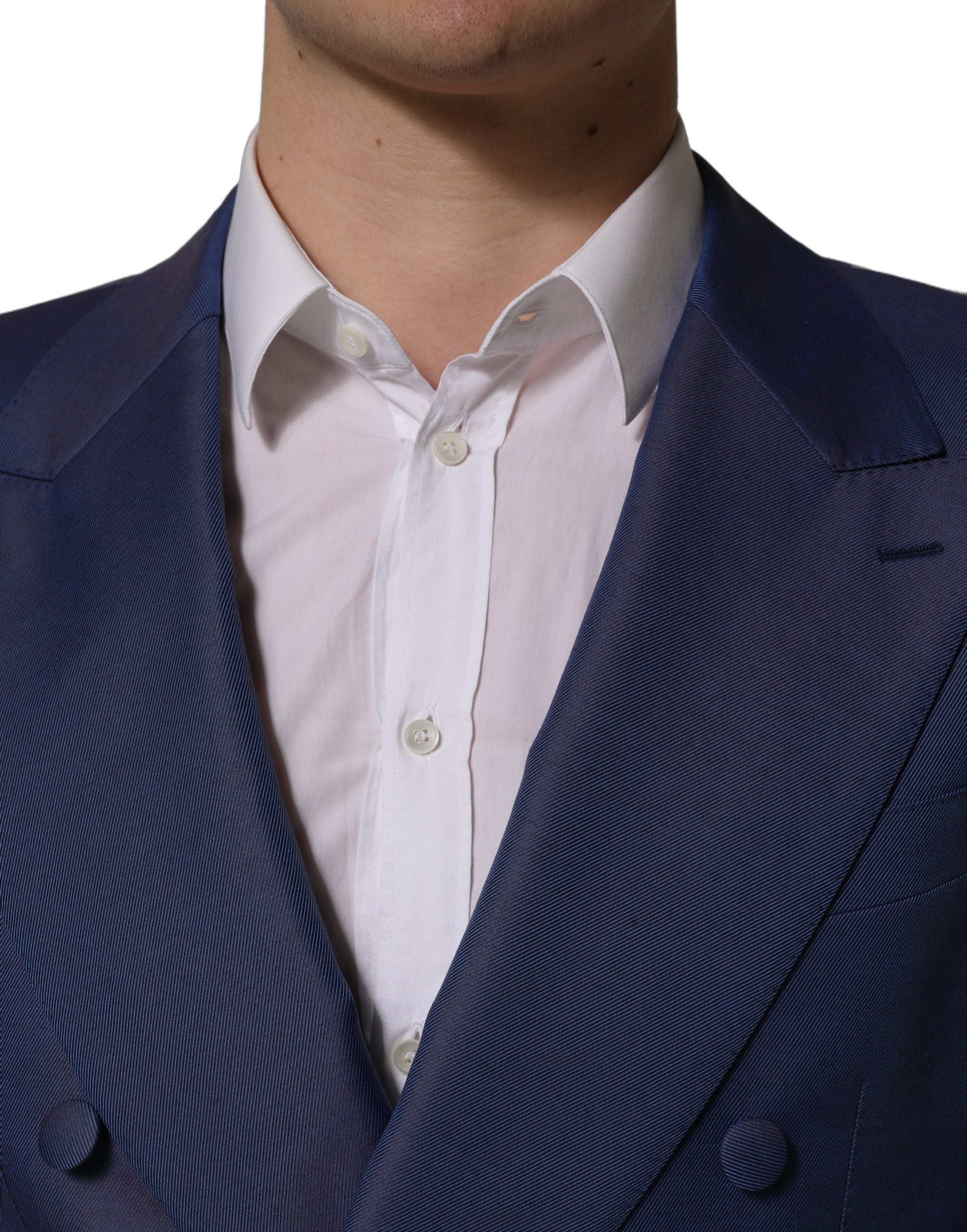 Dolce & Gabbana Blauer Woll-Sakko mit Doppelreihenknöpfen für Herren
