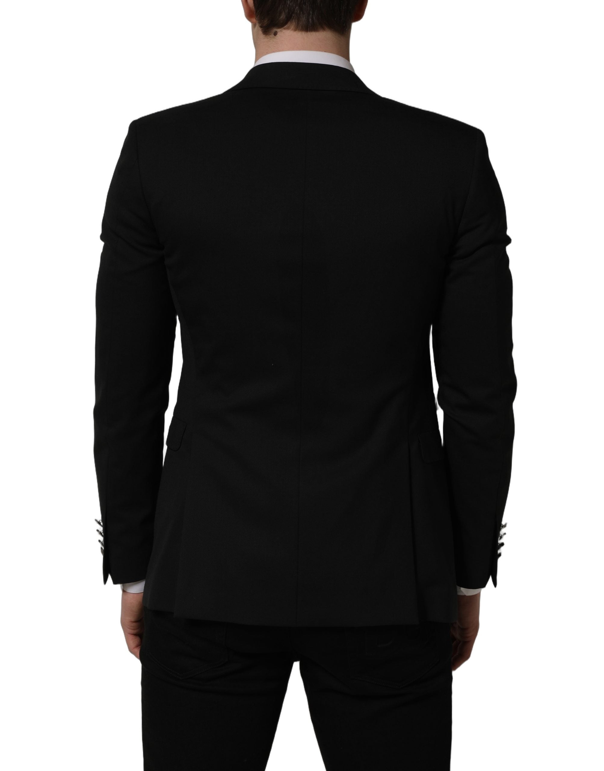 Dolce & Gabbana Schwarzer Blazer aus Polyester, einreihig