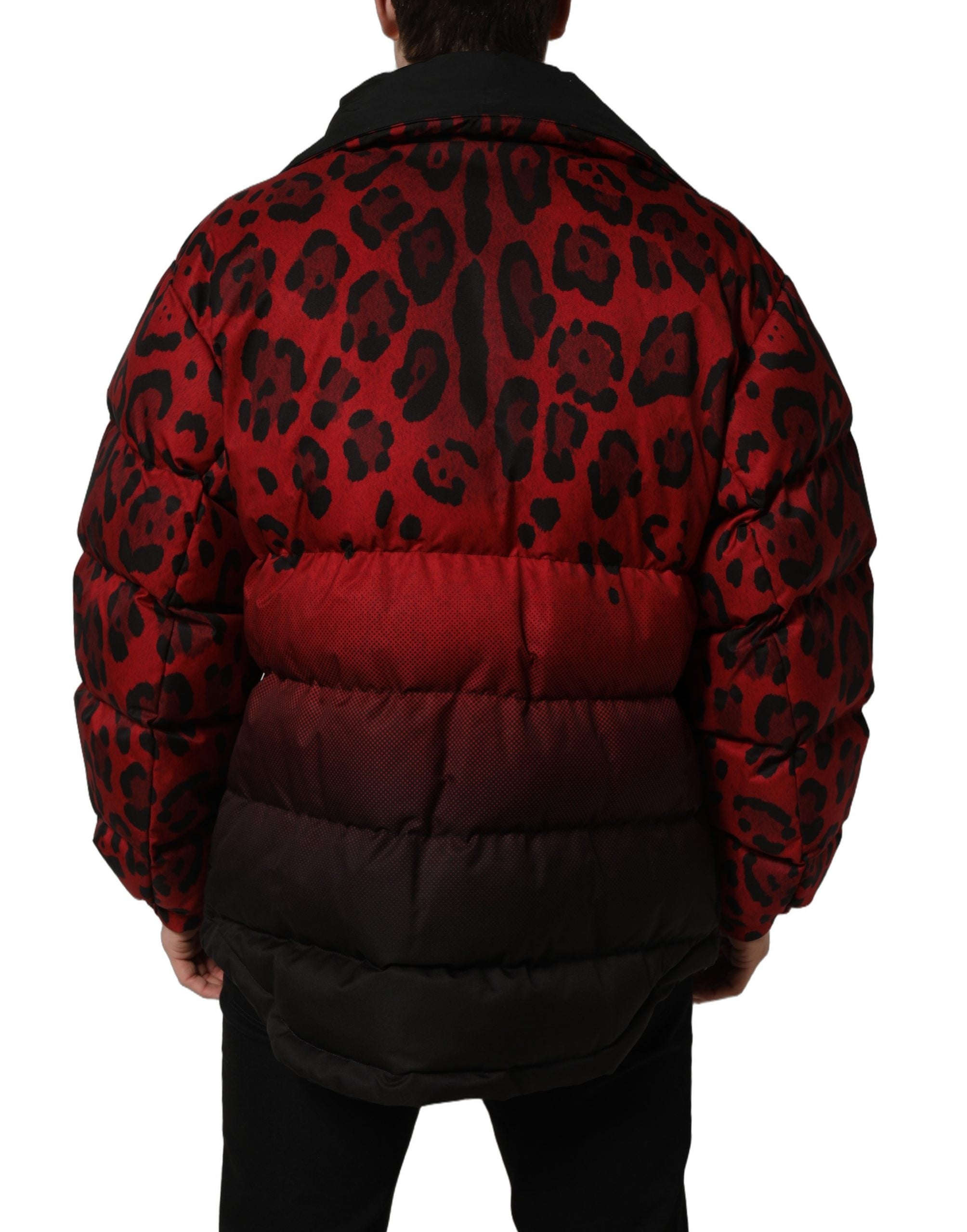 Dolce & Gabbana Wendemantel mit Animal-Print in Rot und Schwarz