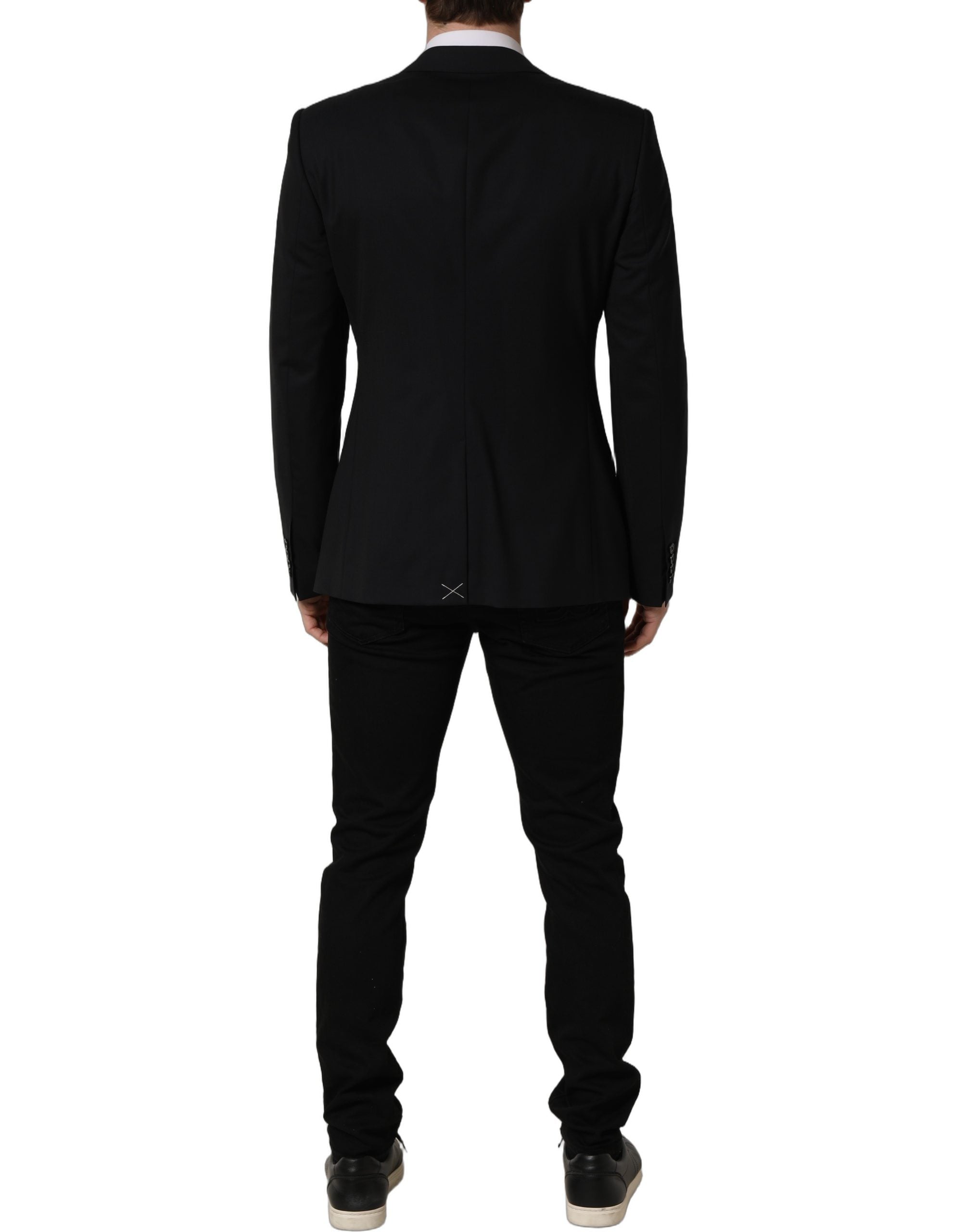 Dolce & Gabbana Schwarzer Woll-Sakko mit Einreiher