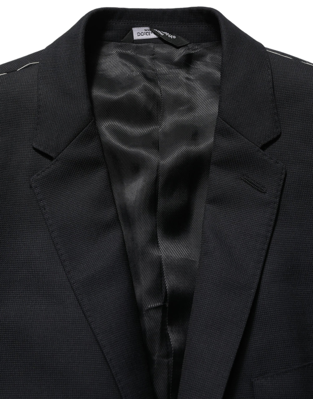 Dolce & Gabbana Schwarzer Woll-Sakko mit Einreiher