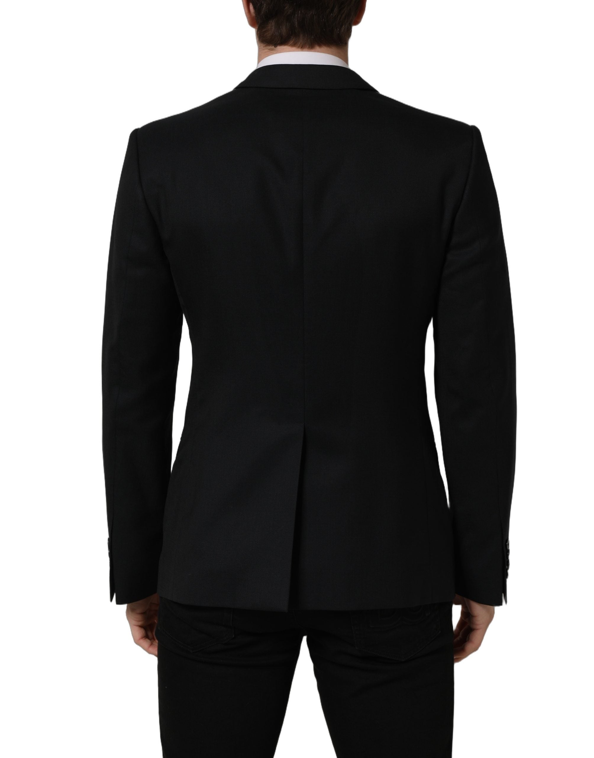 Dolce & Gabbana Schwarzer Woll-Sakko mit Einreiher