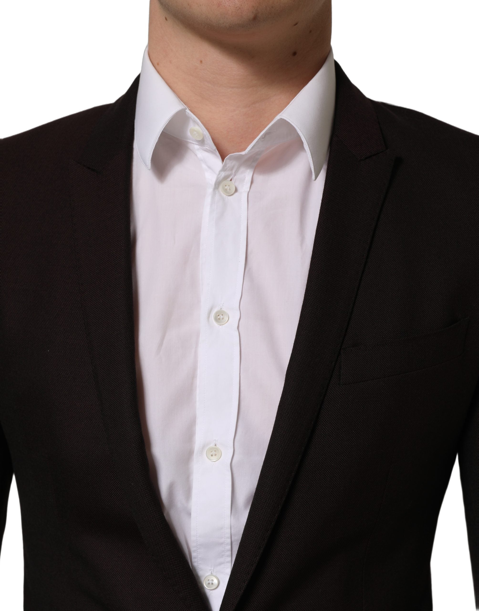 Dolce & Gabbana Brauner Woll-Sakko GOLD Einreiher für Herren