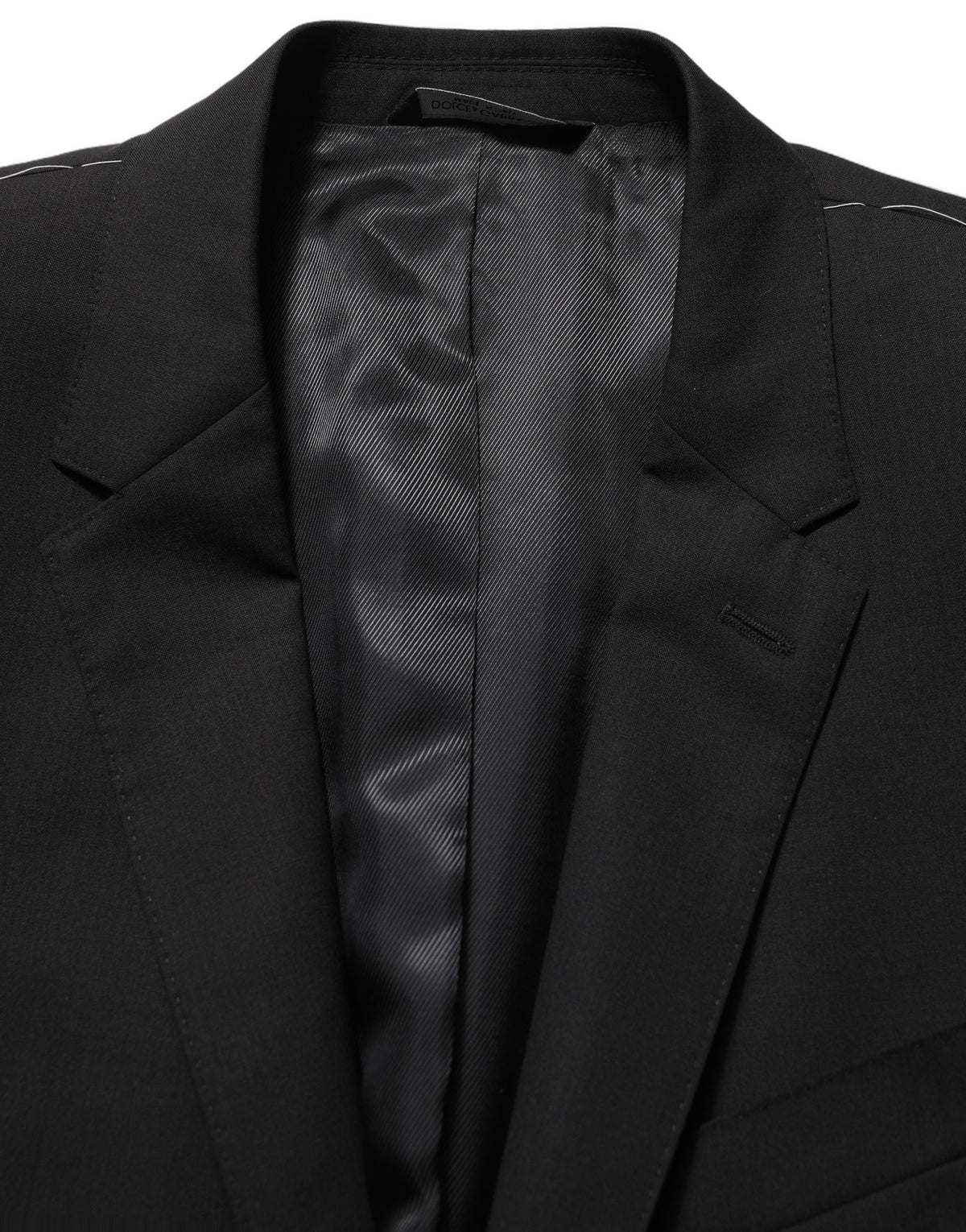 Dolce & Gabbana Schwarzer Woll-Sakko mit Einreiher