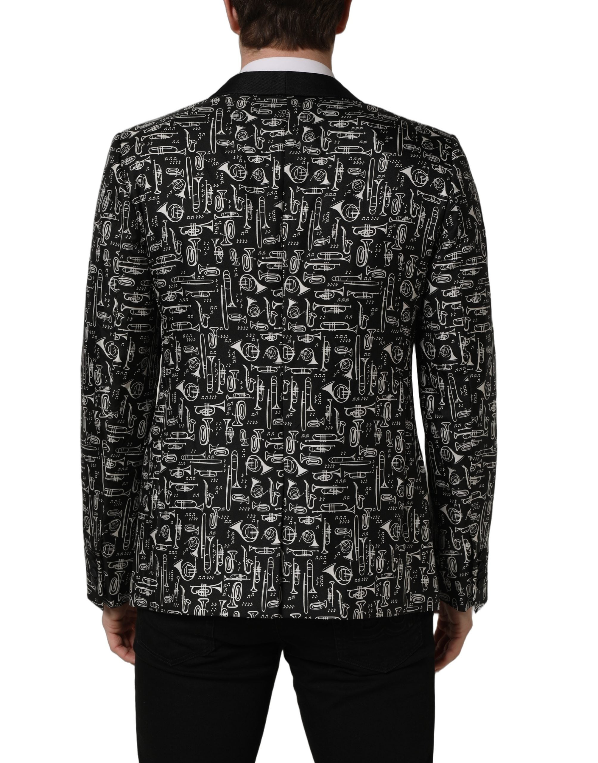 Dolce & Gabbana Schwarzer Blazer mit Kristallverzierungen