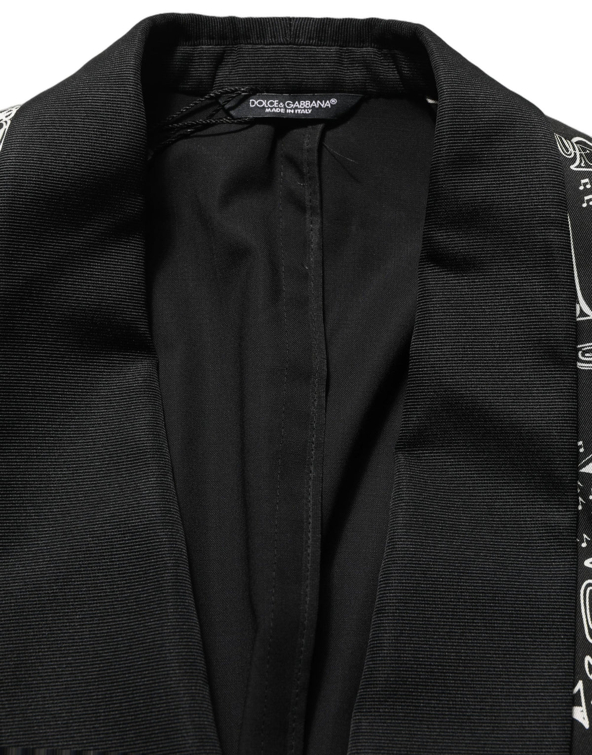 Dolce & Gabbana Schwarzer Blazer mit Kristallverzierungen