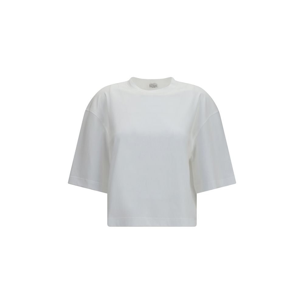 Brunello Cucinelli Weißes Baumwoll-T-Shirt