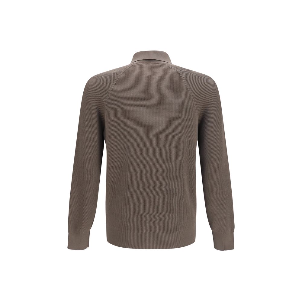 Brunello Cucinelli Braunes Baumwollhemd