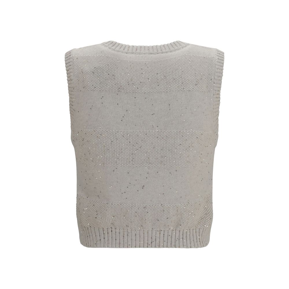 Brunello Cucinelli Beige Baumwoll-Sweatshirt