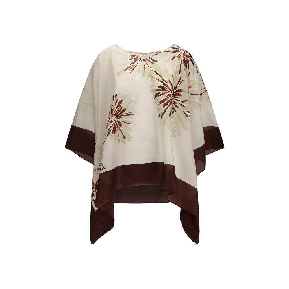 Brunello Cucinelli Mehrfarbige Seidenbluse
