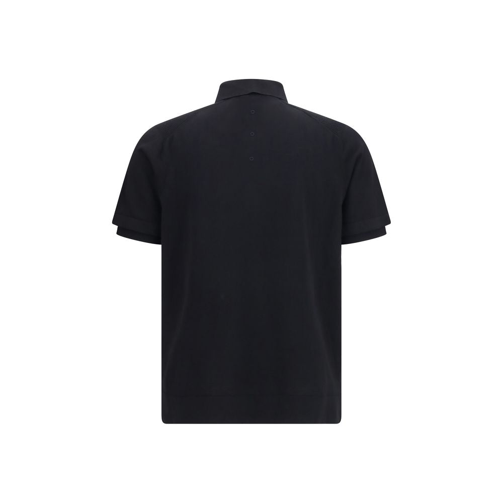 Premiata Schwarzes Baumwoll-Poloshirt