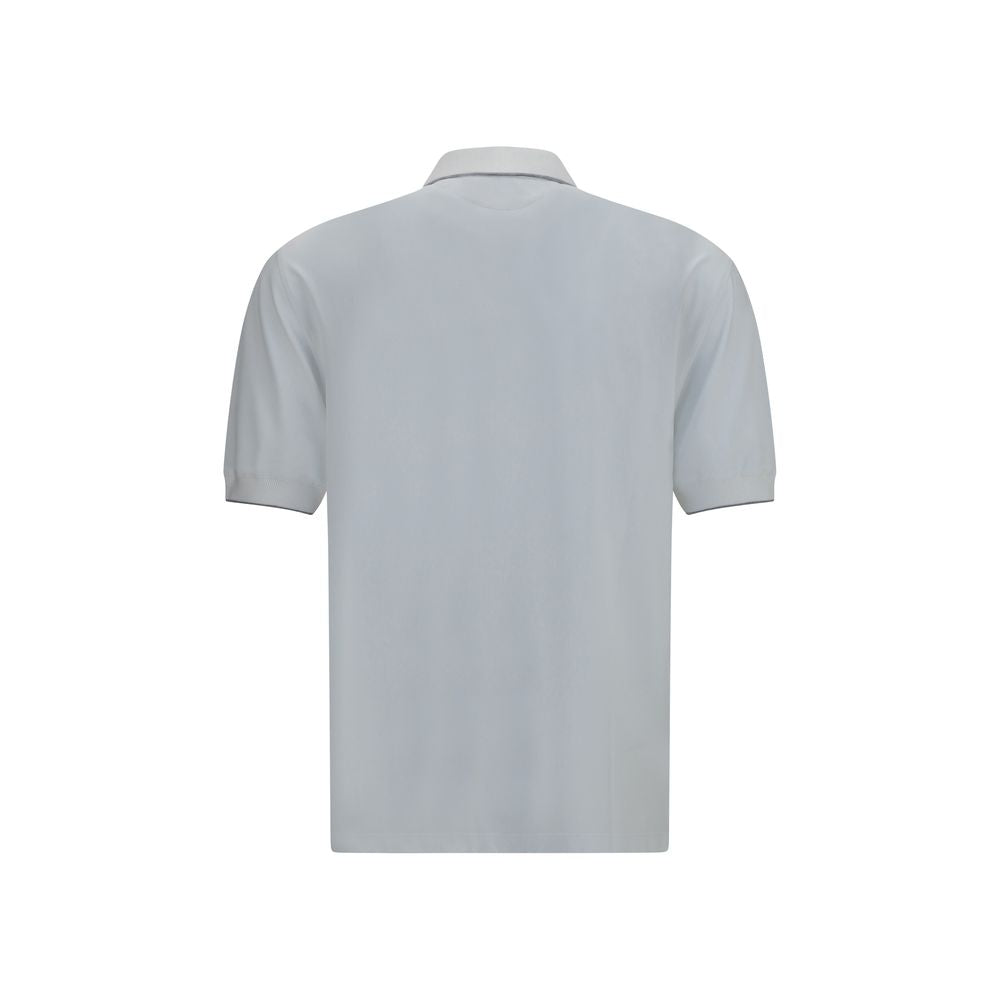 Brunello Cucinelli Weißes Poloshirt aus Polyamid