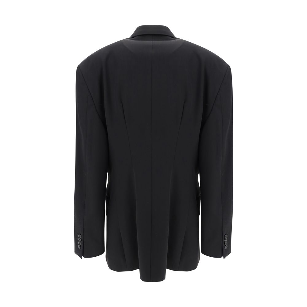 Balenciaga Schwarzer Oves Aries Wollblazer