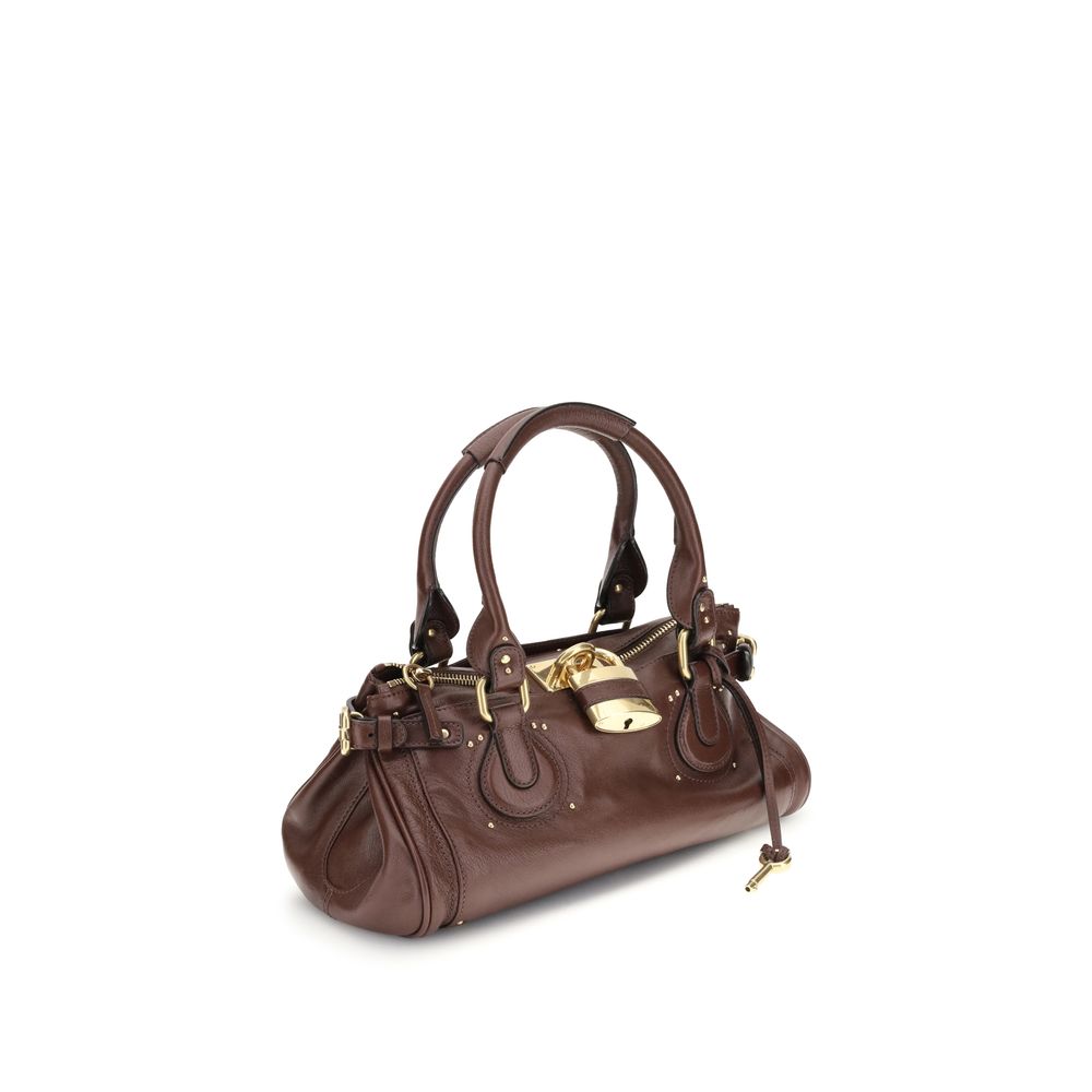 Chloé Schultertasche Bos Taurus aus bordeauxrotem Kalbsleder