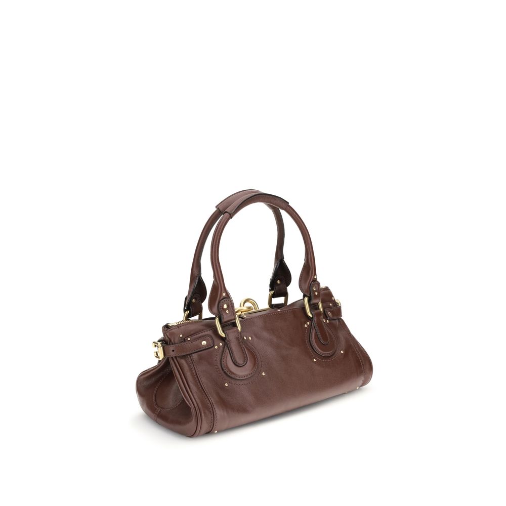 Chloé Schultertasche Bos Taurus aus bordeauxrotem Kalbsleder