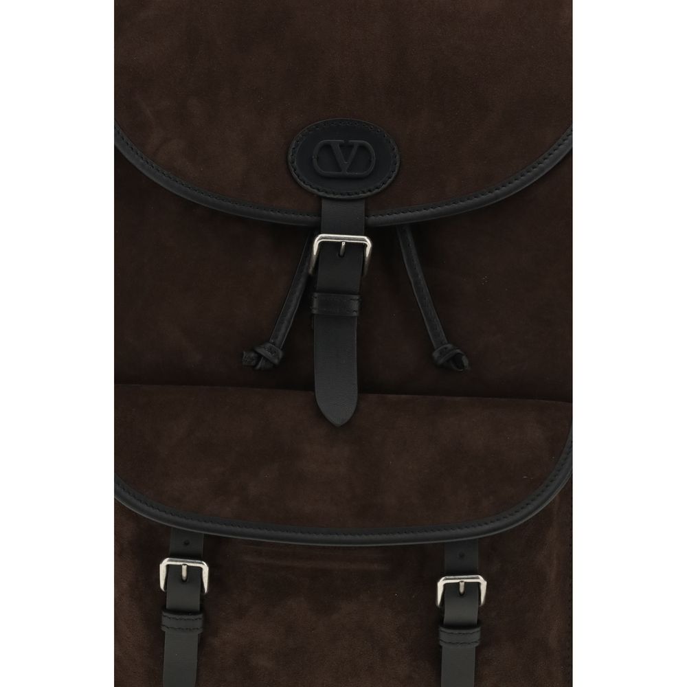 Valentino Garavani Brauner Kalbsleder-Rucksack Bos Taurus